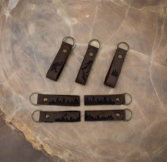 Mountain Leather Loop Keychain