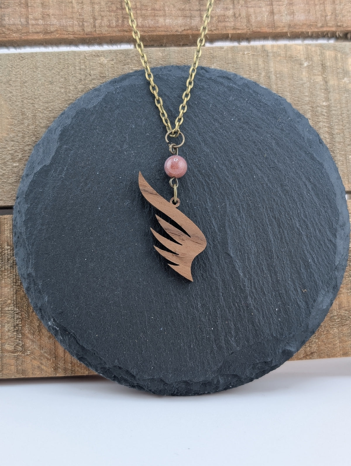 In Remembrance — Walnut Angel Wing Jewelry