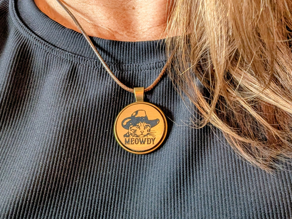 Howdy Cowboy Designs — Meowdy Cat Necklace