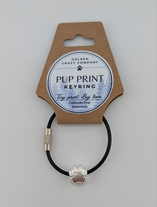 Pup Print Keyring