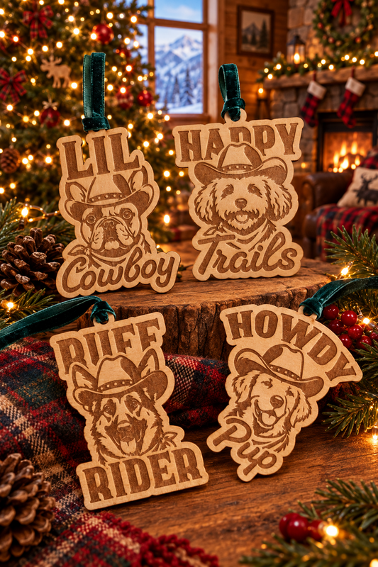Howdy Cowboy Designs — Dog Ornaments