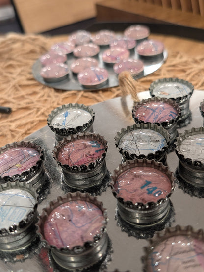 Flight Map Magnets