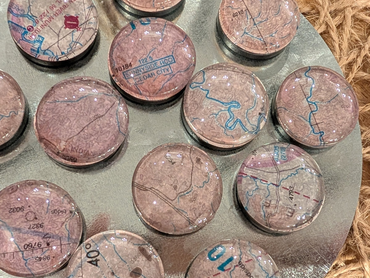 Flight Map Magnets