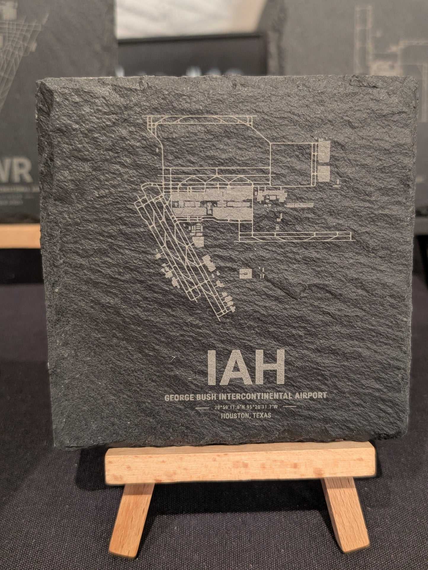 Airport Map Slate Coasters