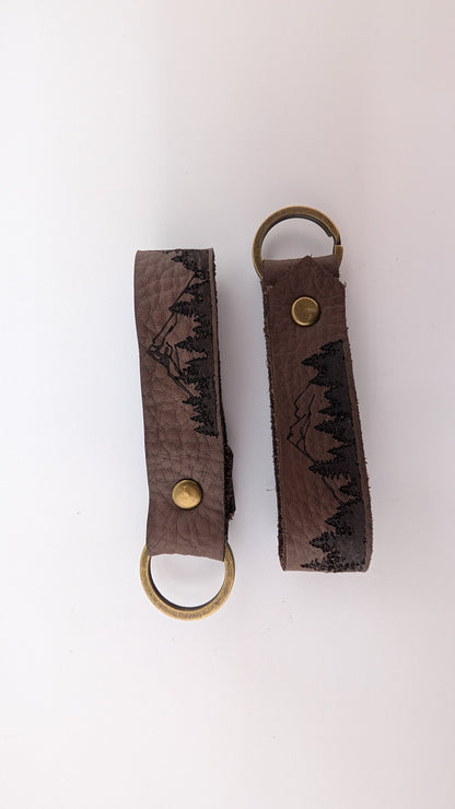 Mountain Leather Loop Keychain