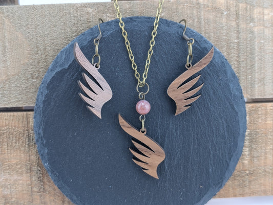 In Remembrance — Walnut Angel Wing Jewelry