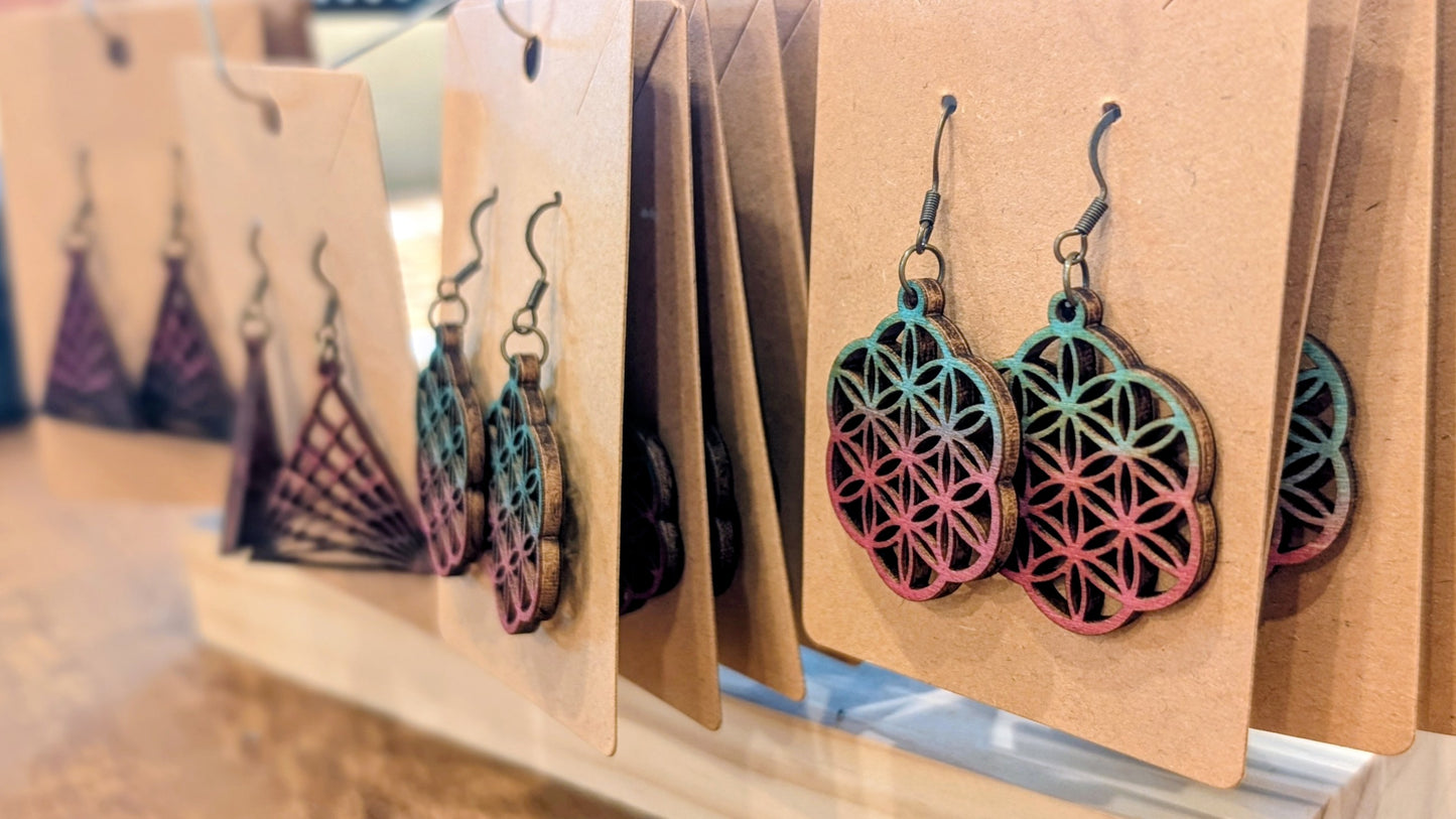 Copper Sunset Earrings – Sacred Geometry